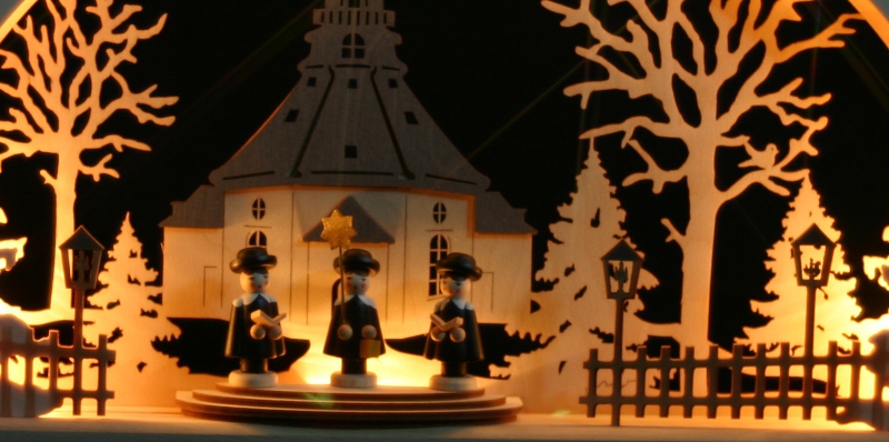 Lichterbogen Seiffener Kirche - Erzgebirgskunst Drechsel